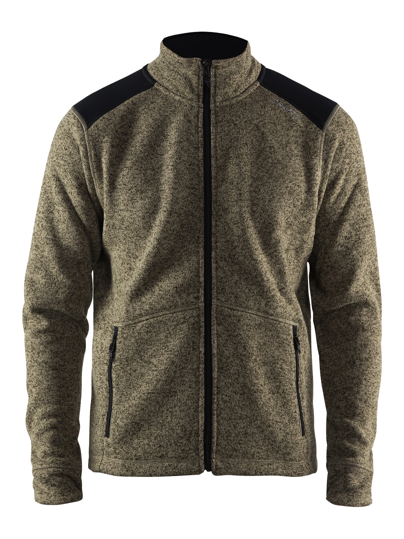 Craft - Noble Zip Jakke Heavy Knit Fleece Mænd - Dk Skovsort