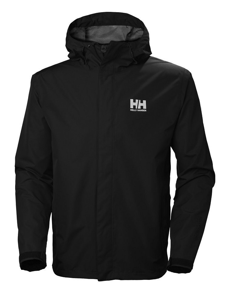 Helly Hansen Seven J Herre Regnjakke Sort