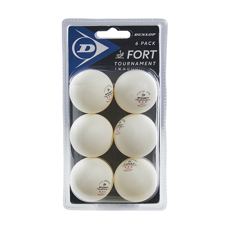 Dunlop 40fort Turnerings Bordtennisbolde 6 stk.