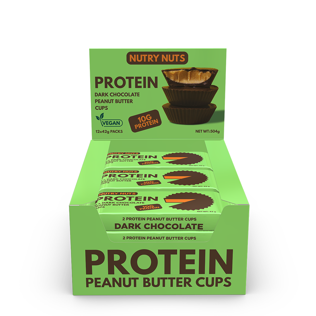 Nutry Nuts Peanutbutterkopper - Mørk Chokolade Vegan 12x 42g