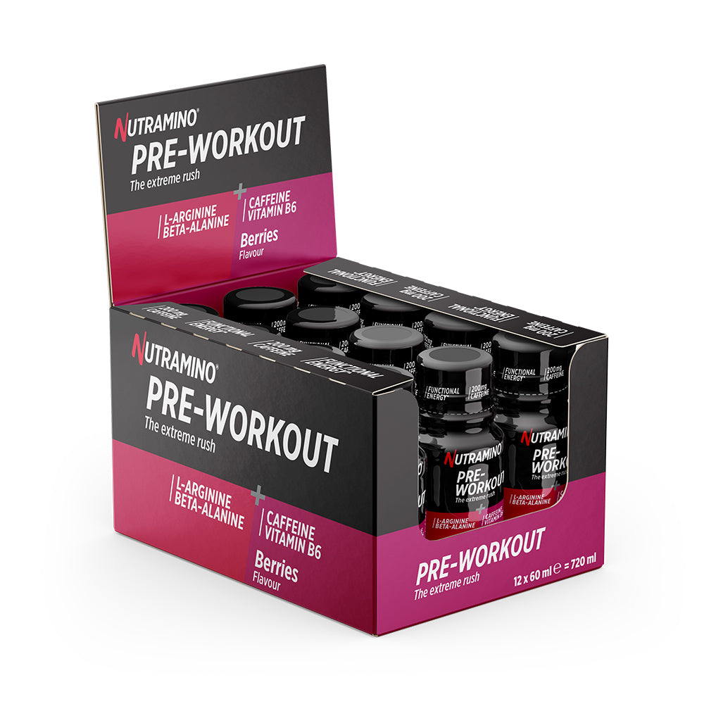 Nutramino Pre-workout Shot - Berries 12x 60ml