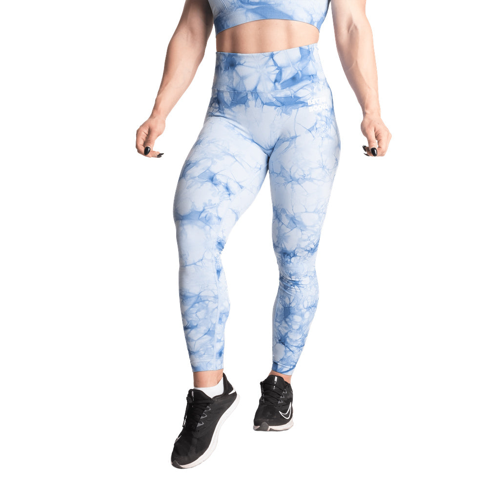 Better Bodies Tie Dye Scrunch Leggings - Blå