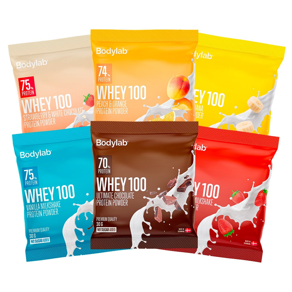 Bodylab Whey 100 - Bland Selv 5x30g Proteinpulver