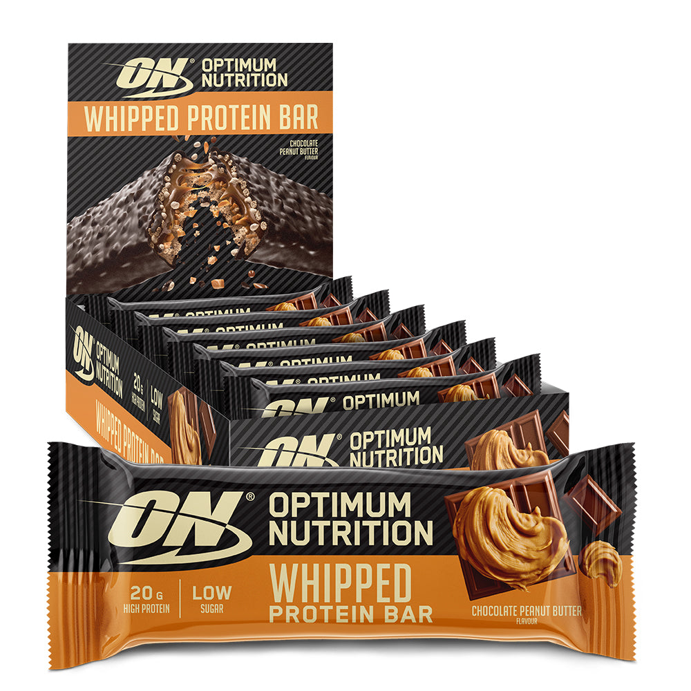 Optimum Nutrition Flødeskum Proteinbar - Chokolade & Peanutbutter 10x62g