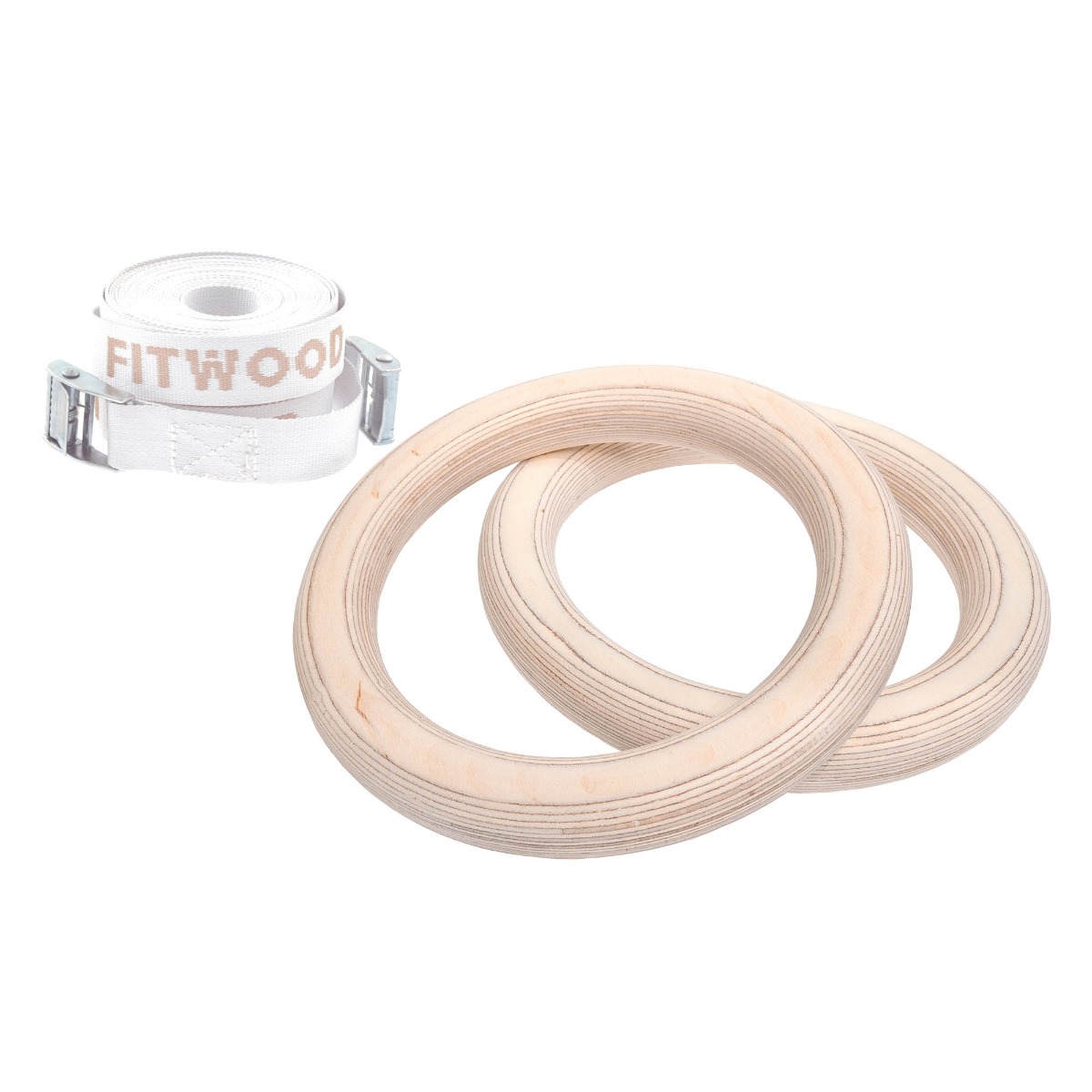 Fitwood Ulpu Mini Gymnastikringe 28mm - Hvid Strop