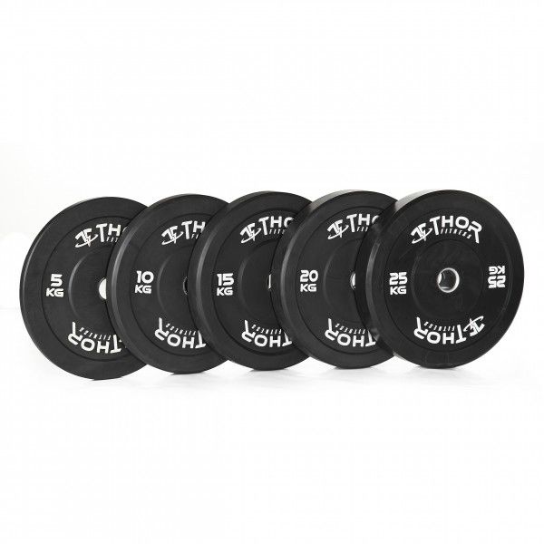 Thor Fitness 10kg Sorte Bumper Vægtskive 50mm