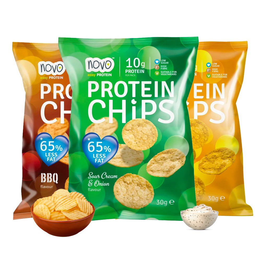 Novo Nutrition Protein Chips - Mix Selv 6x 30g