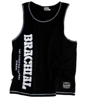 Brachial Tanktop Push Sort/Hvid S