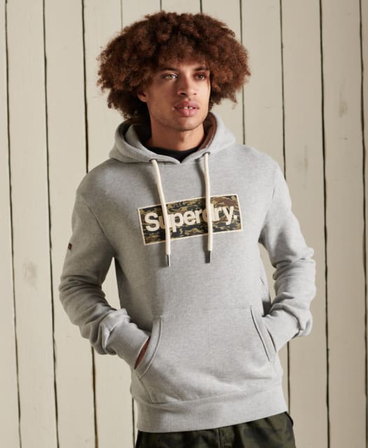 Superdry Sport - Core Logo Hoodie - Grå Marl XS