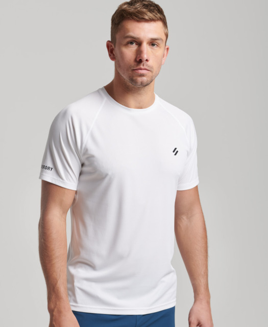 Superdry Sport - Aktiv T-shirt med korte ærmer - Hvid XL