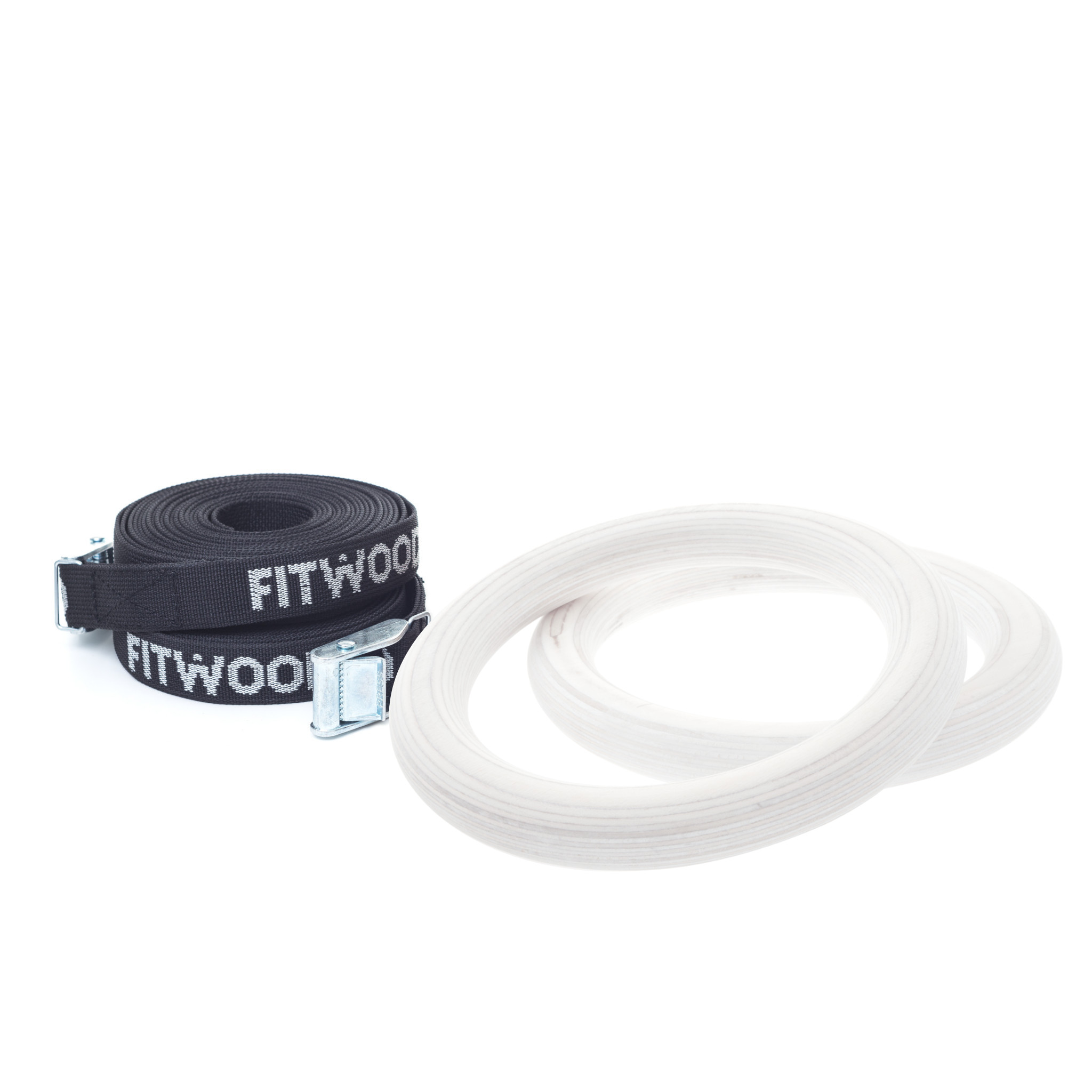 Fitwood Ulpu Mini Gymnastikringe 28mm - Hvid/Sort