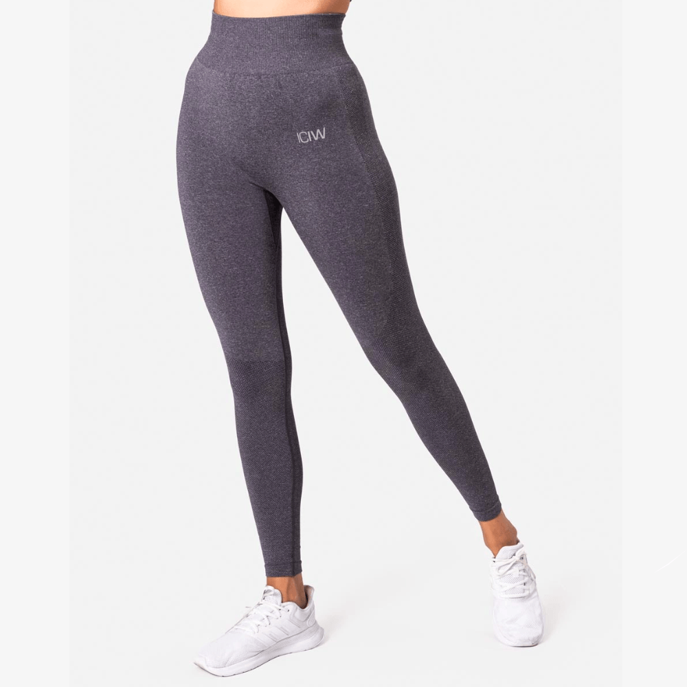 Icaniwill Define Seamless Tights Grå Melange Wmn