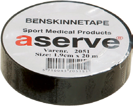 Aserve Sports Tape Benskinne Sort