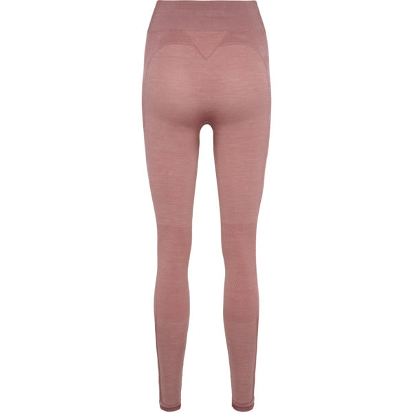 Hummel Clea Sømløse Tights - Woodroserose Taupe