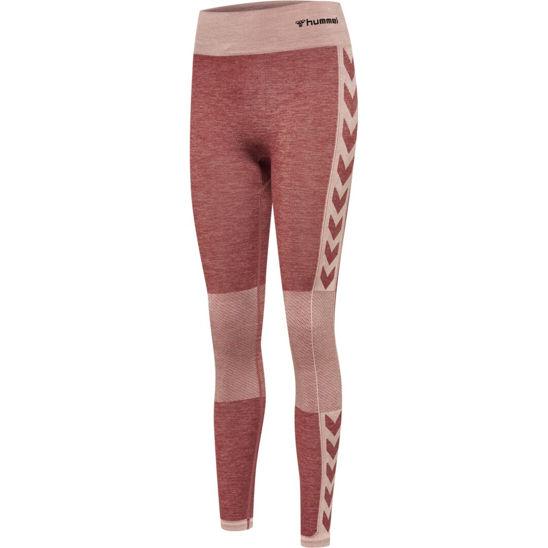 Hummel Clea Seamless Mid Waist Tights  -  Withered Roserose Tan Melange