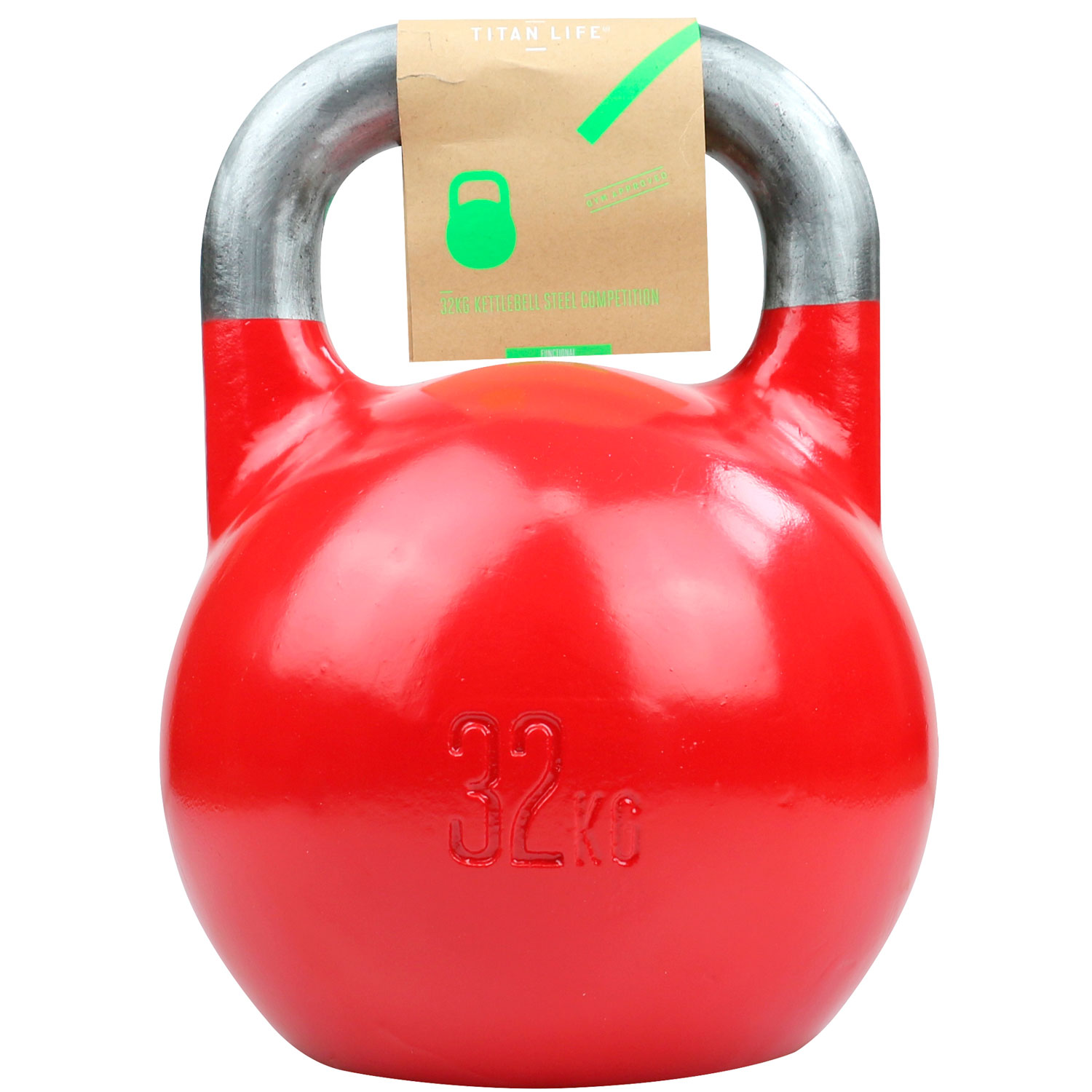 Titan Life 32kg Kettlebell i Stål til Konkurrence