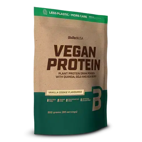 Biotech USA - Vegansk Protein Vaniljekager - 500g