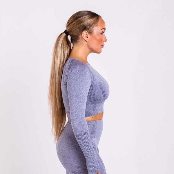 Sømløs Langærmet Crop Top