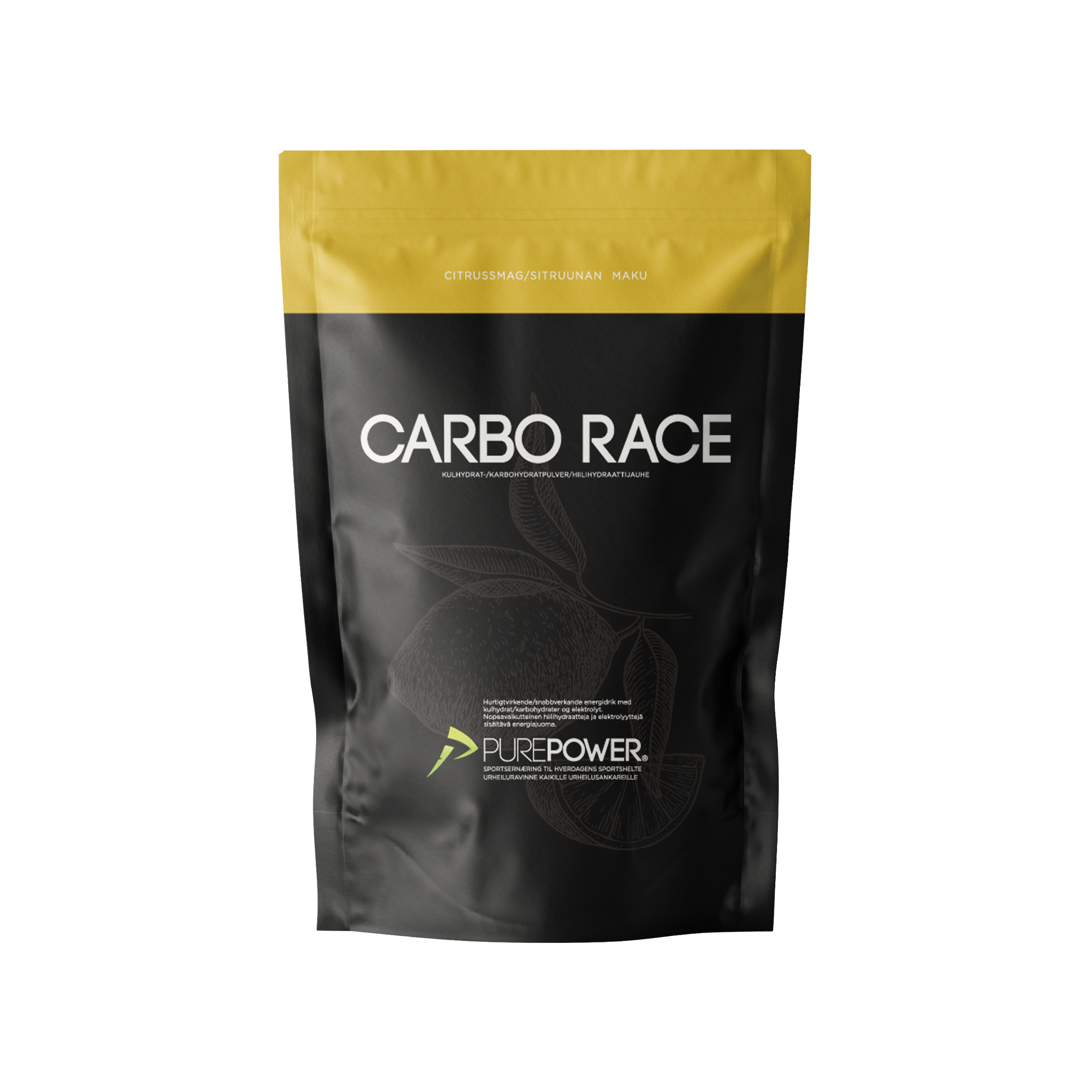 Carbo Race Citrus 1 kg Energi Pulver