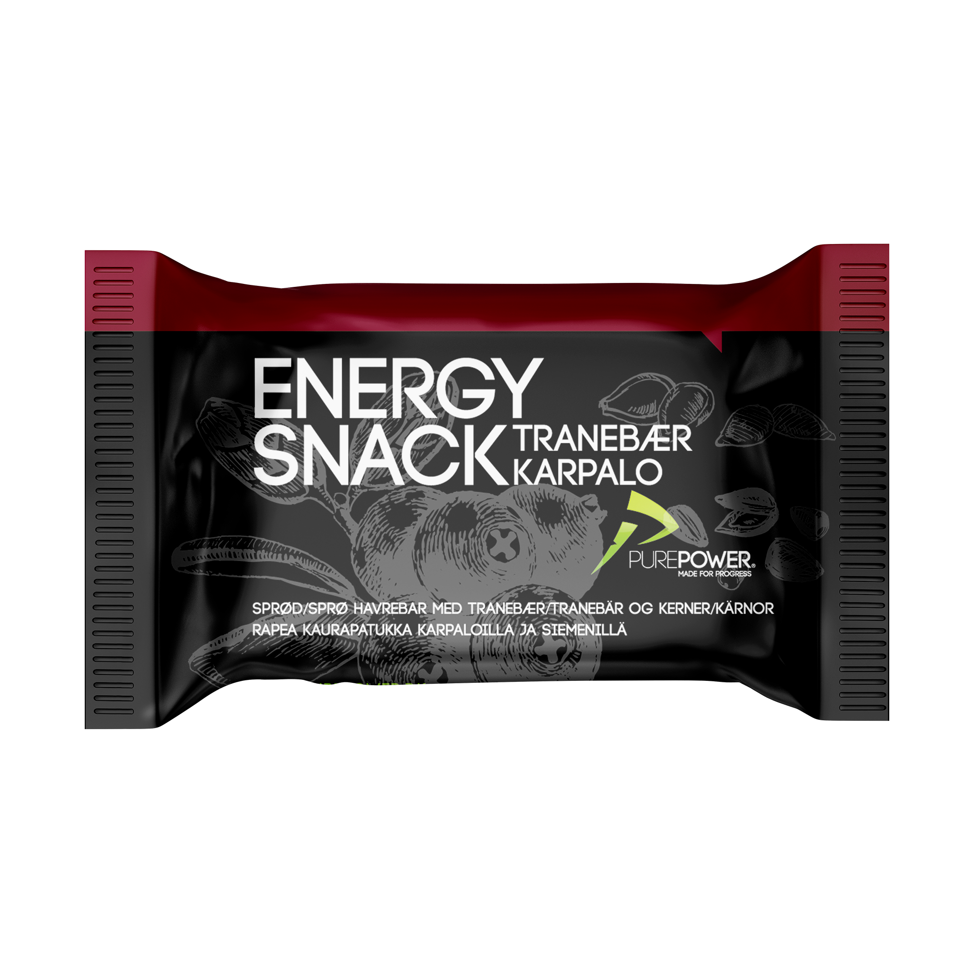 Energi Snack med Tranebær 60 G