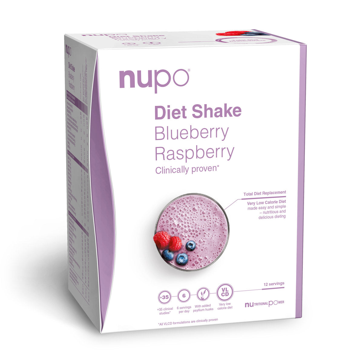 Nupo Diet Shake 384g – Blåbær og Hindbær