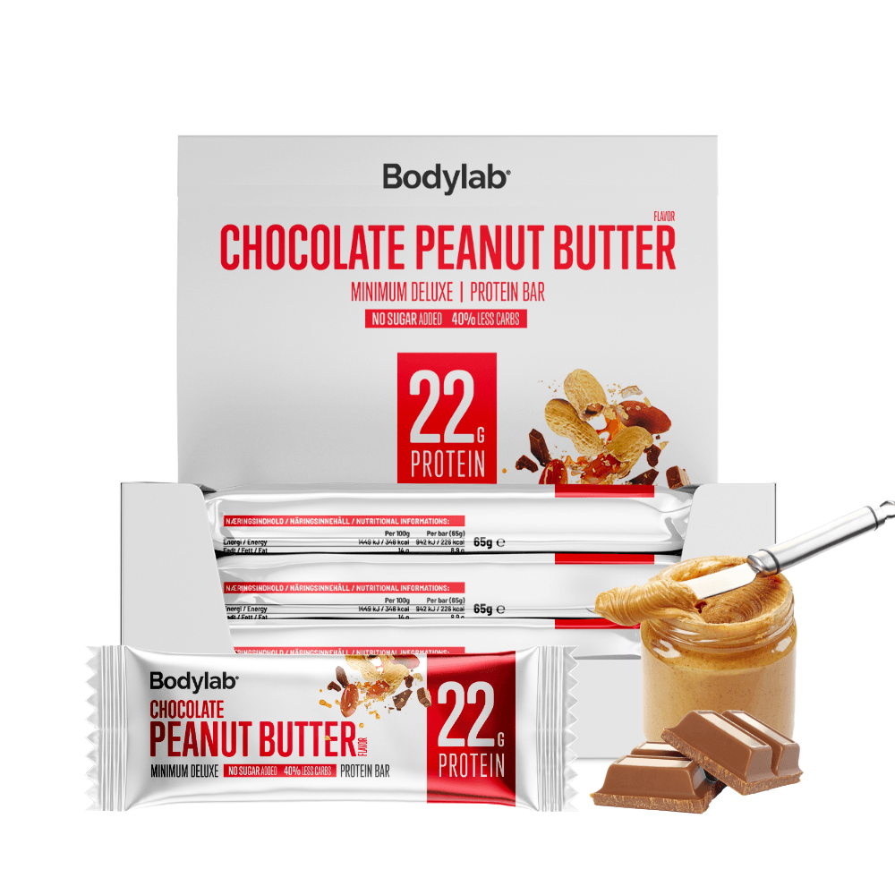 Bodylab Minimum Deluxe Proteinbar - Chokolade & Peanut 12x65g