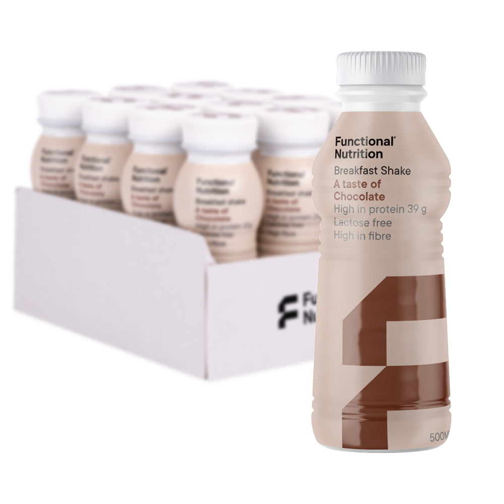 Funktionel Proteinshake - Chokolade Morgenmad 12x 500ml