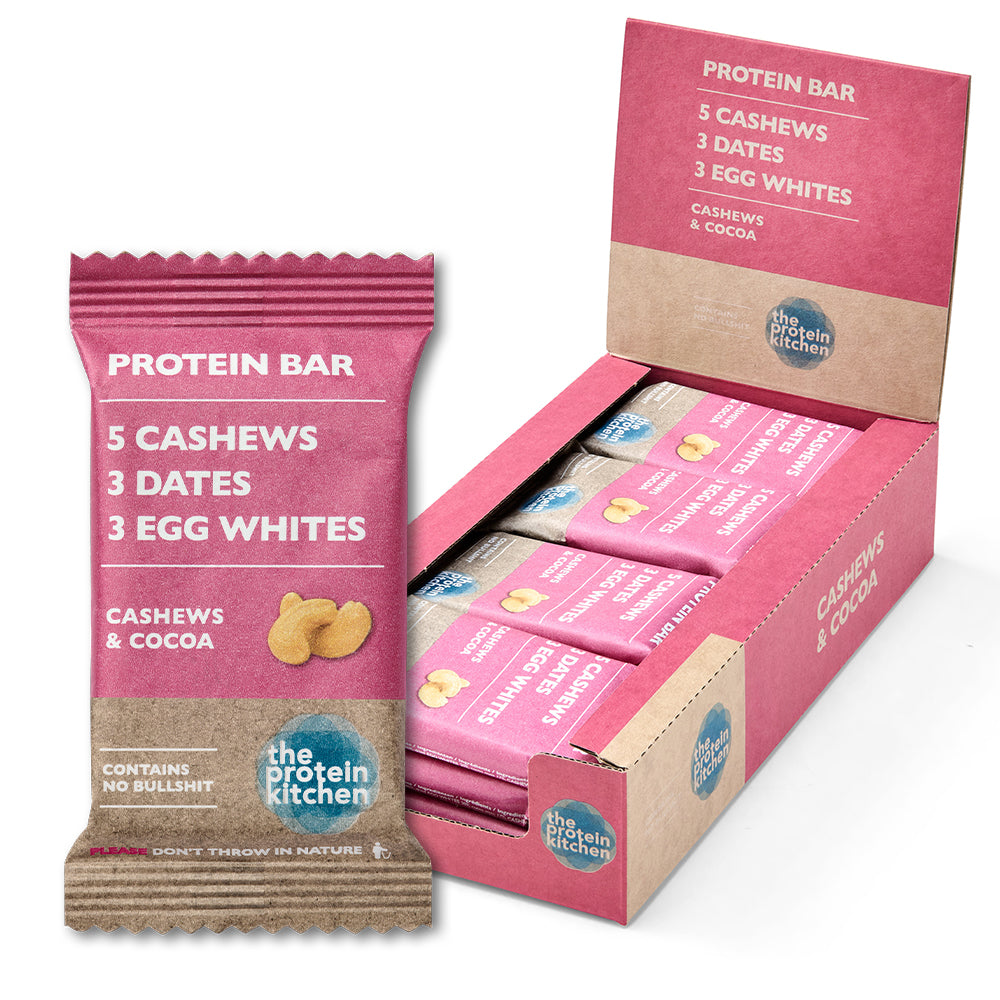 Proteinbar fra The Protein Kitchen - Kakao Cashew 12x55g