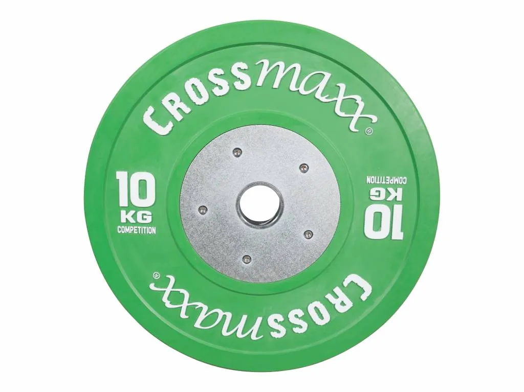 Crossmaxx 10 Kg Vægtskive - Grøn Vulkaniseret Gummi