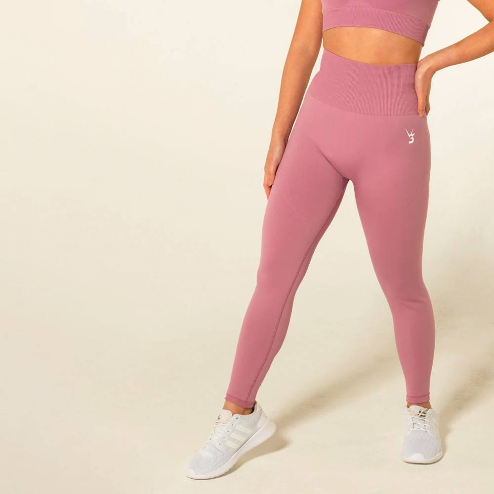 V3 Apparel Bøjede Seamless Leggings - Pink