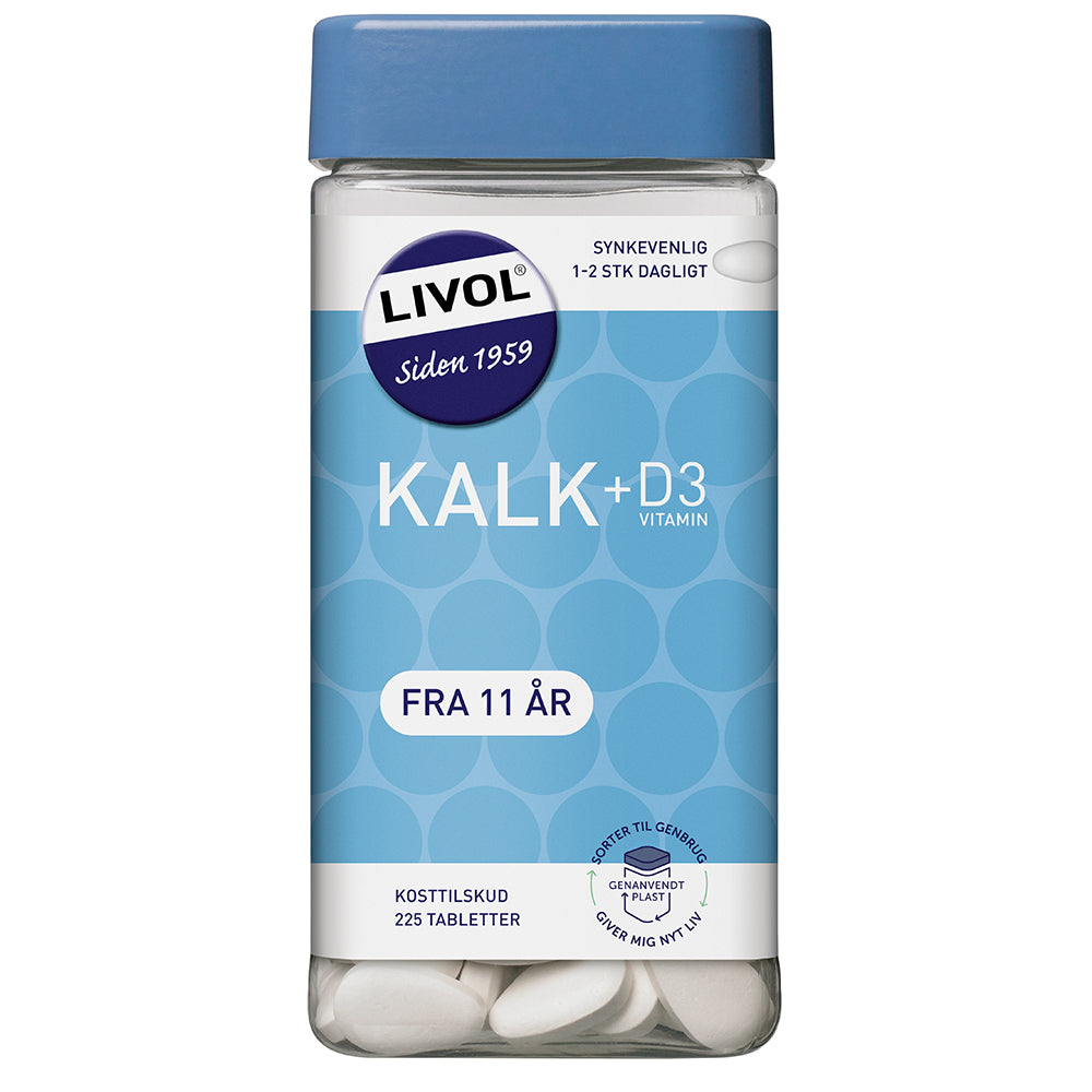 Livol Kalk D3 Vitamin 225 Tabletter