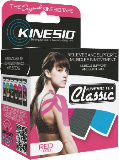 Kinesio Tex Classic 4 M Rød - Latexfri Tape