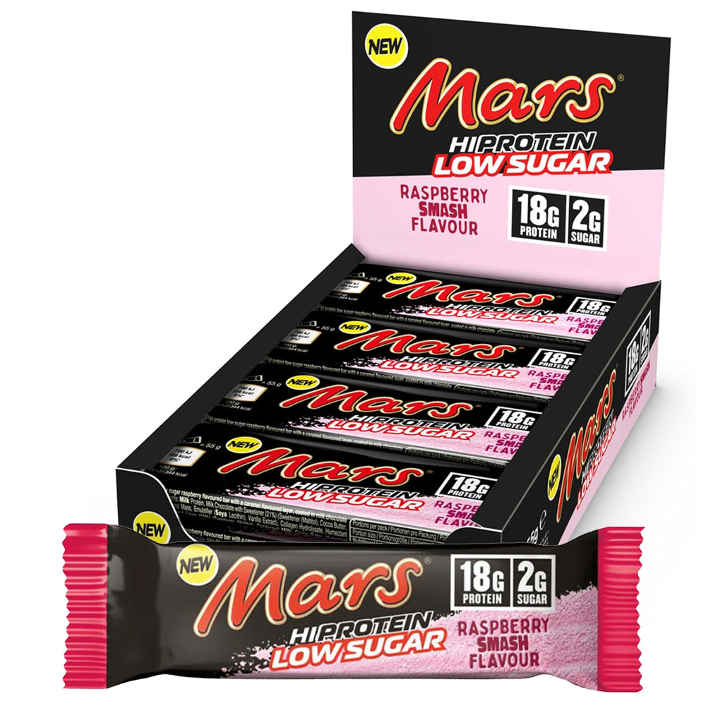 Mars Hi Protein Bar Lavt Sukker - Hindbær 12x 55g