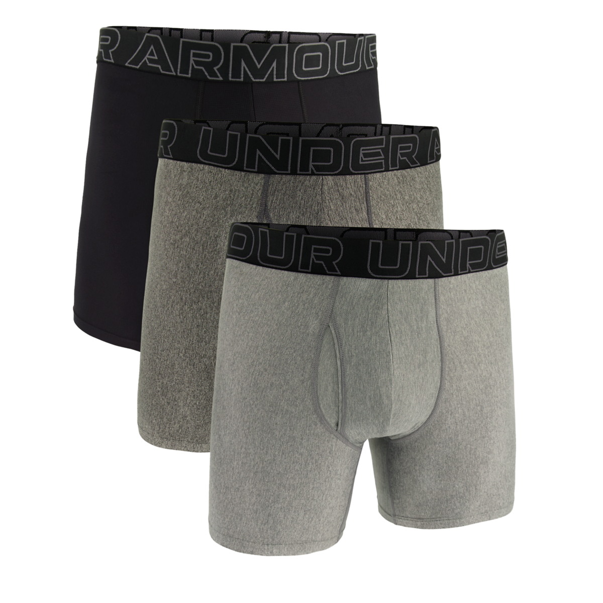 Under Armour Mænds Tech 6 Boxershorts 3-pak - Steel XXL