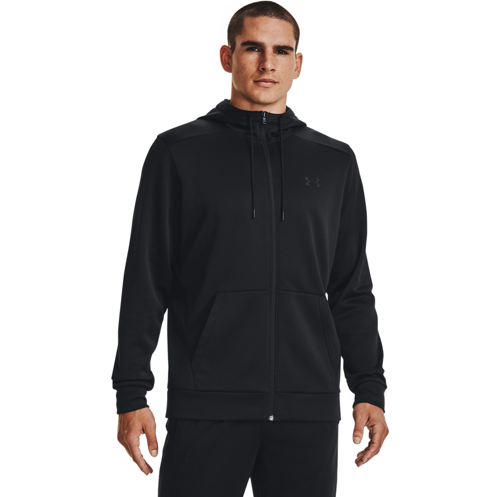 Under Armour Herre - Fleece Hoodie med lynlås - Sort L