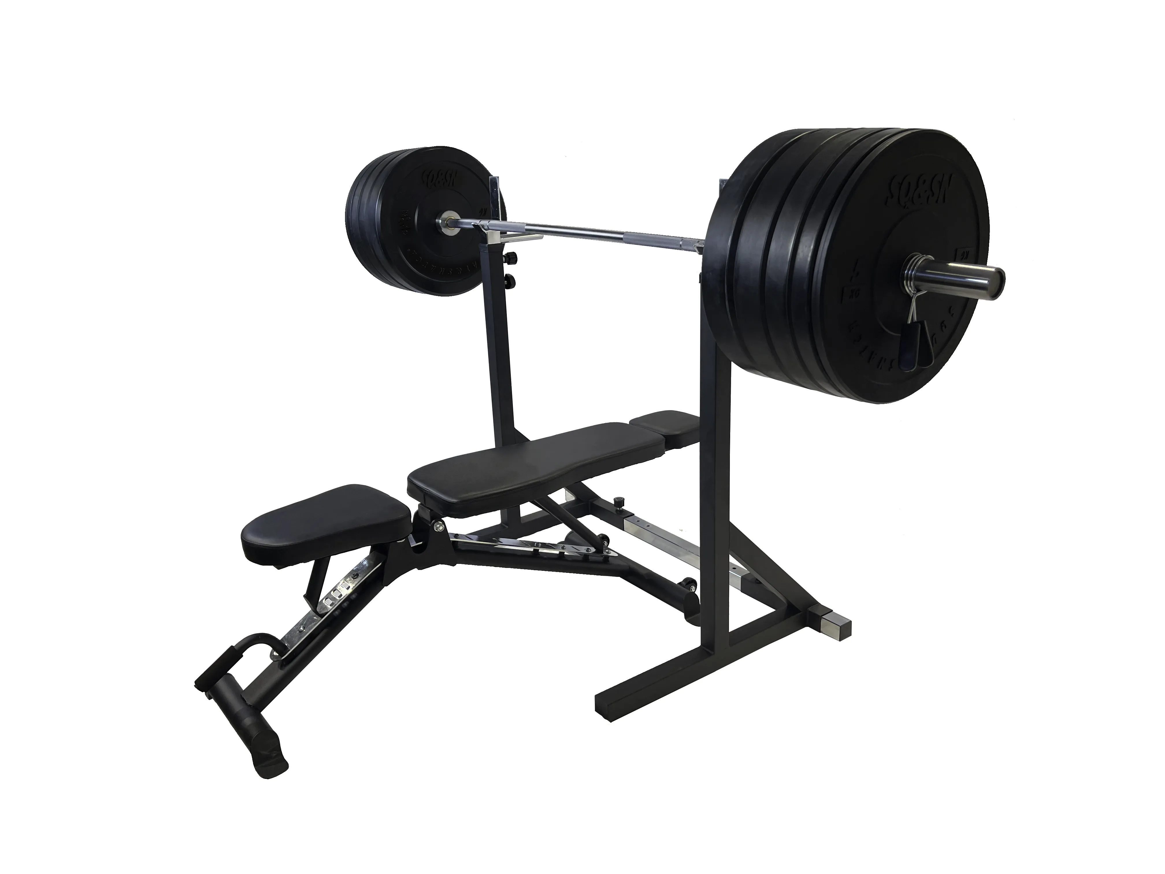 Styrkesæt 150 Kg med Bænk og Squat Rack