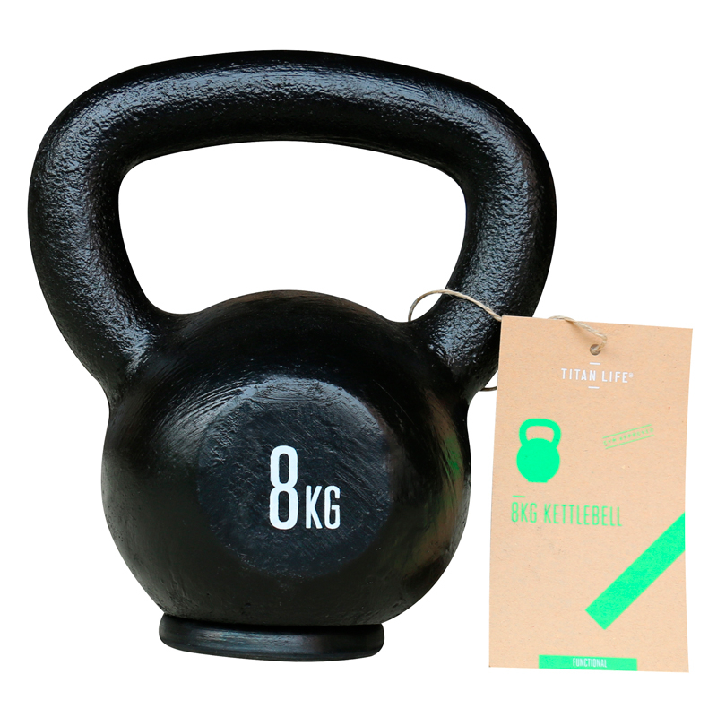 Titan Life Kettlebell 8 Kg i Støbejern