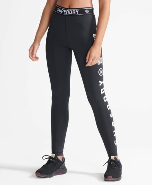 Superdry Sport - Træningselastiske Leggings - Sort XS