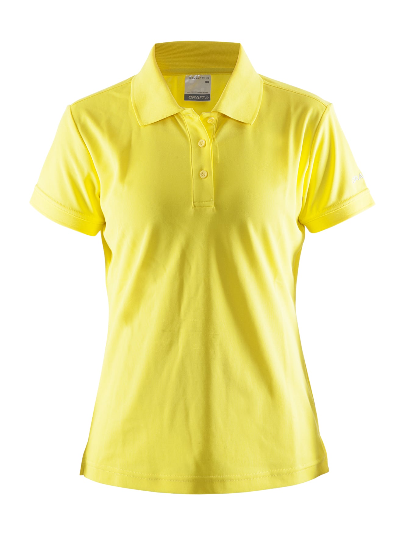 Craft - Pique Polo T-shirt til kvinder - Gul 36s