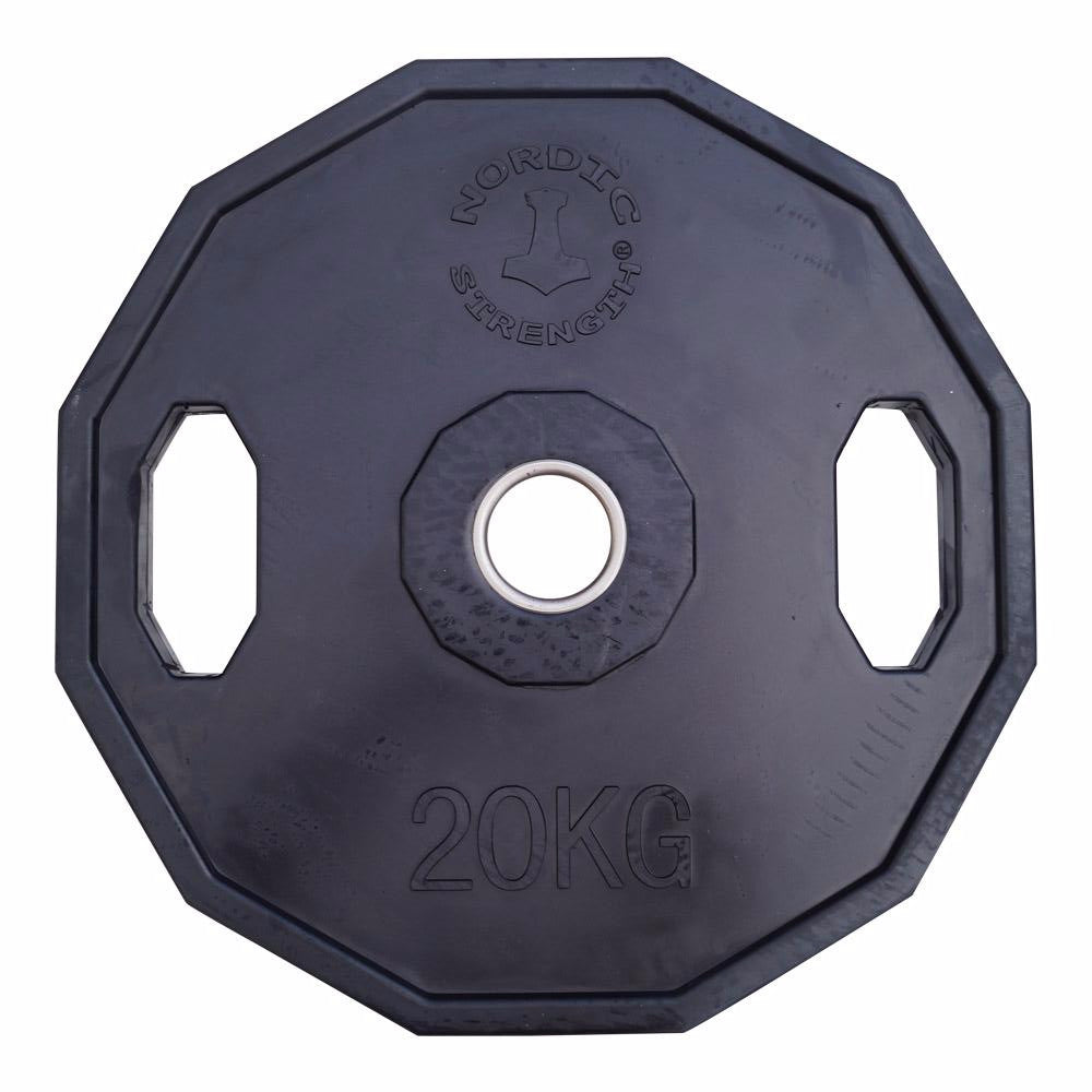 20 Kg Vægtskive - 50 Mm 12 Kantet Sort
