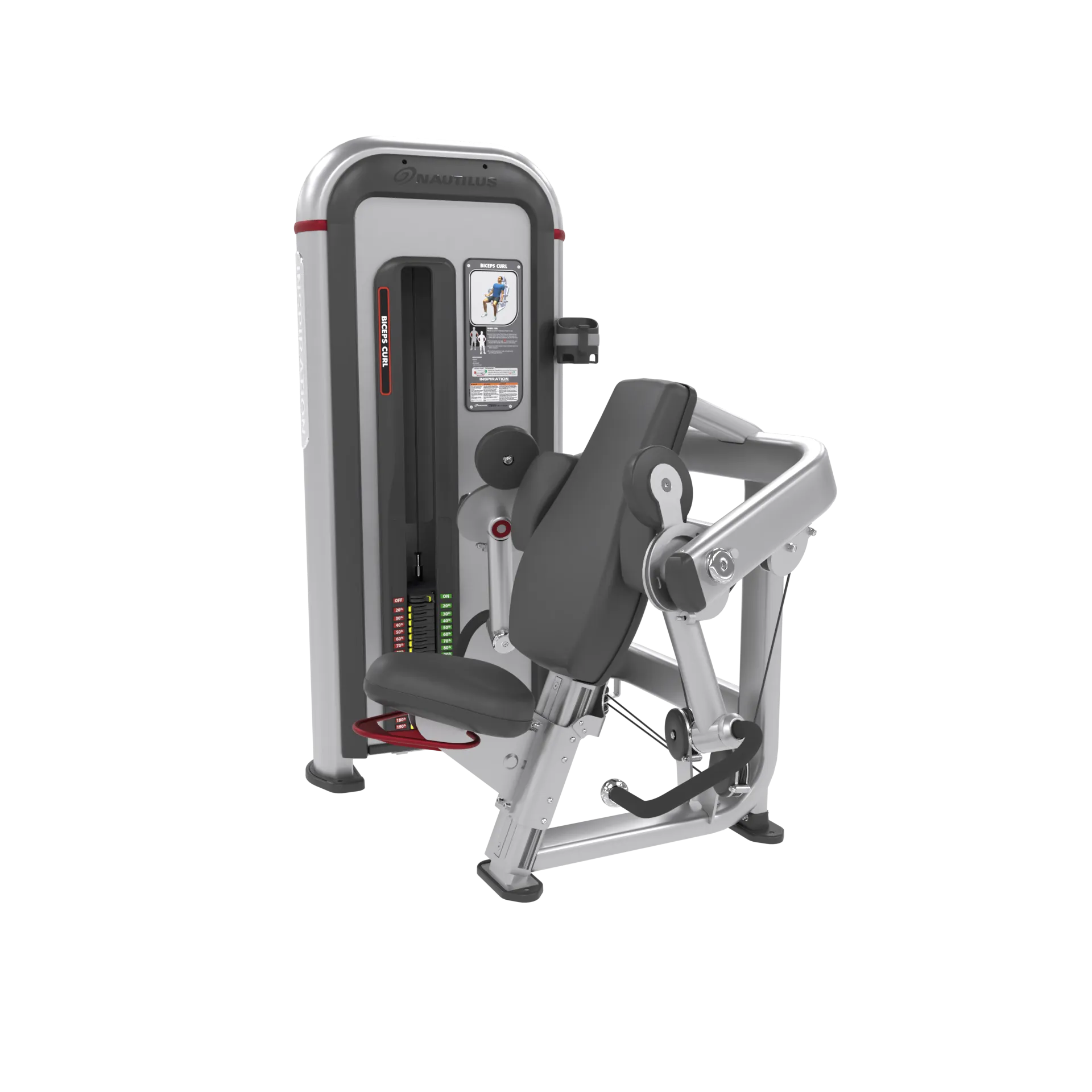 Nautilus Inspiration Biceps Curl i Sølv