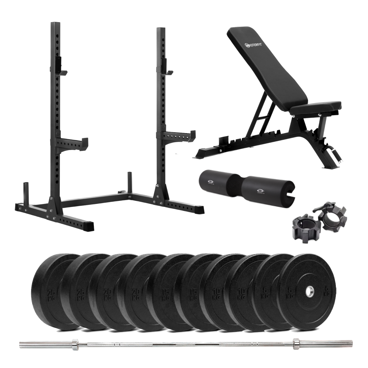 Masterfit 200 Squat Rack Styrkepakke 90 Kg