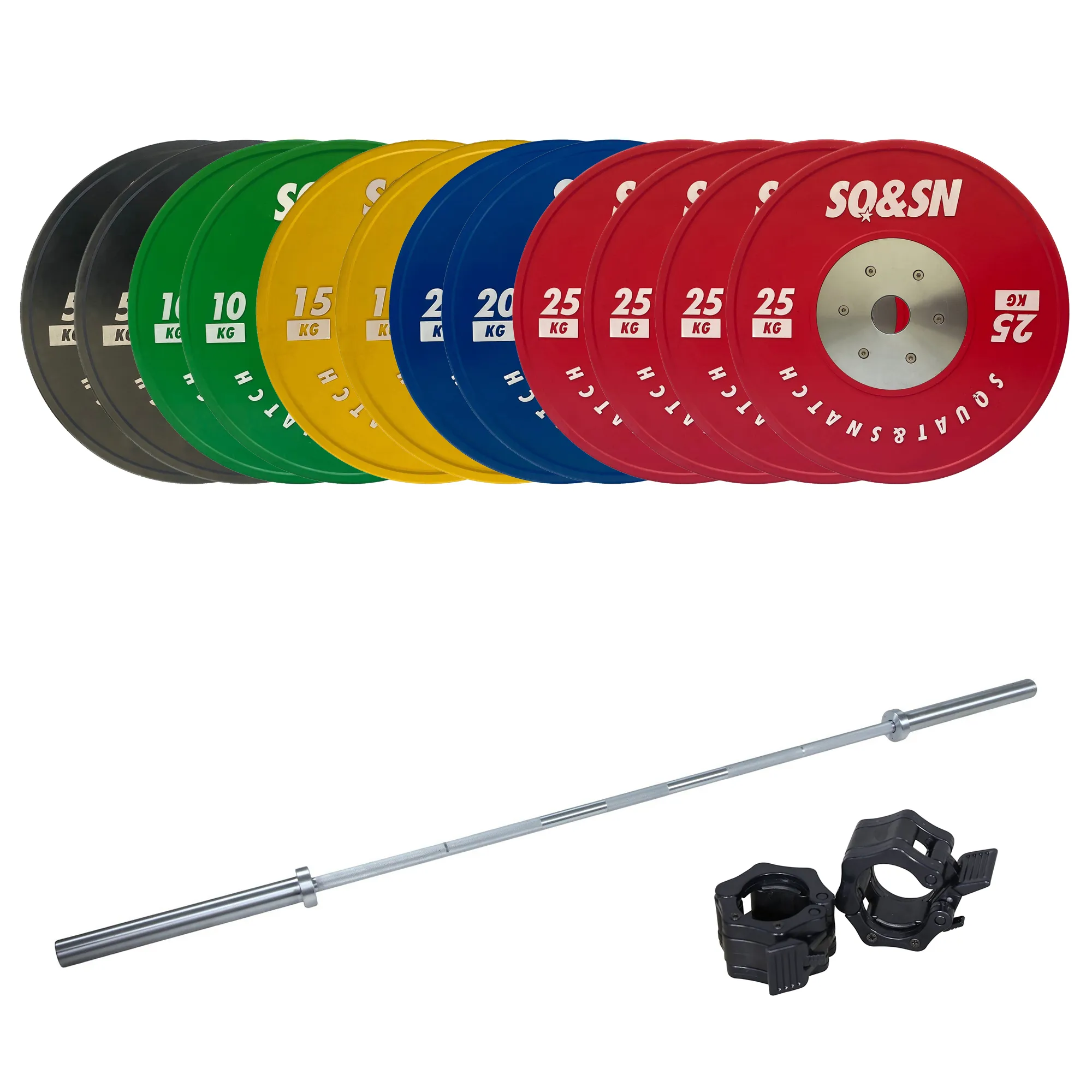 Sqampsn 200 Kg Vægtstangssæt med Farver