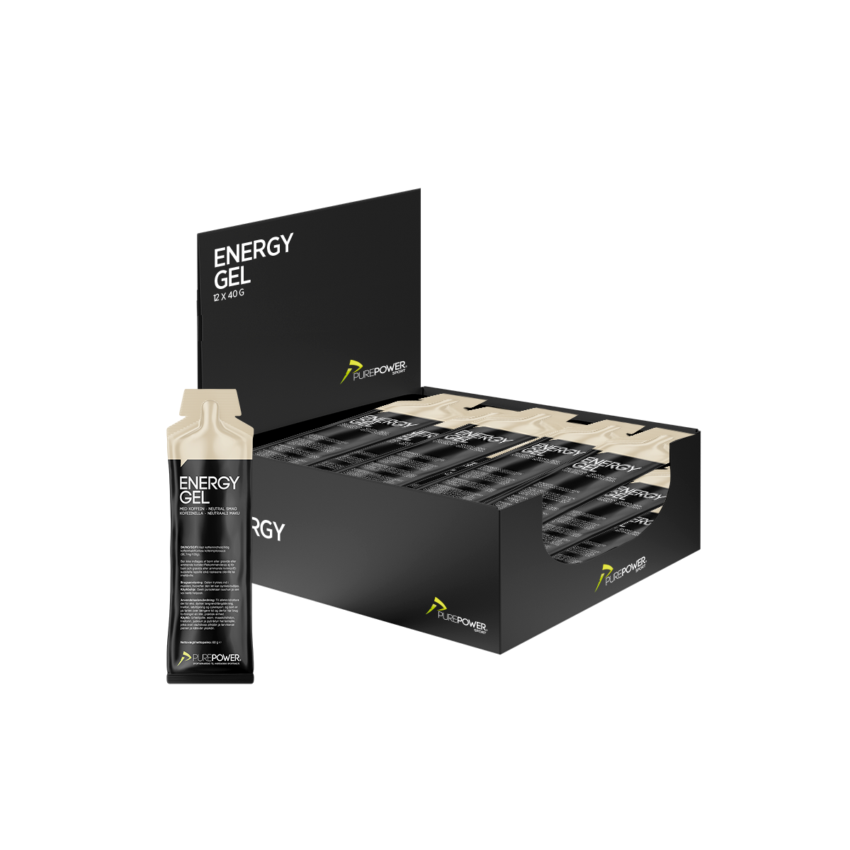 Energi Gel Neutral med Koffein 12 x 60 g