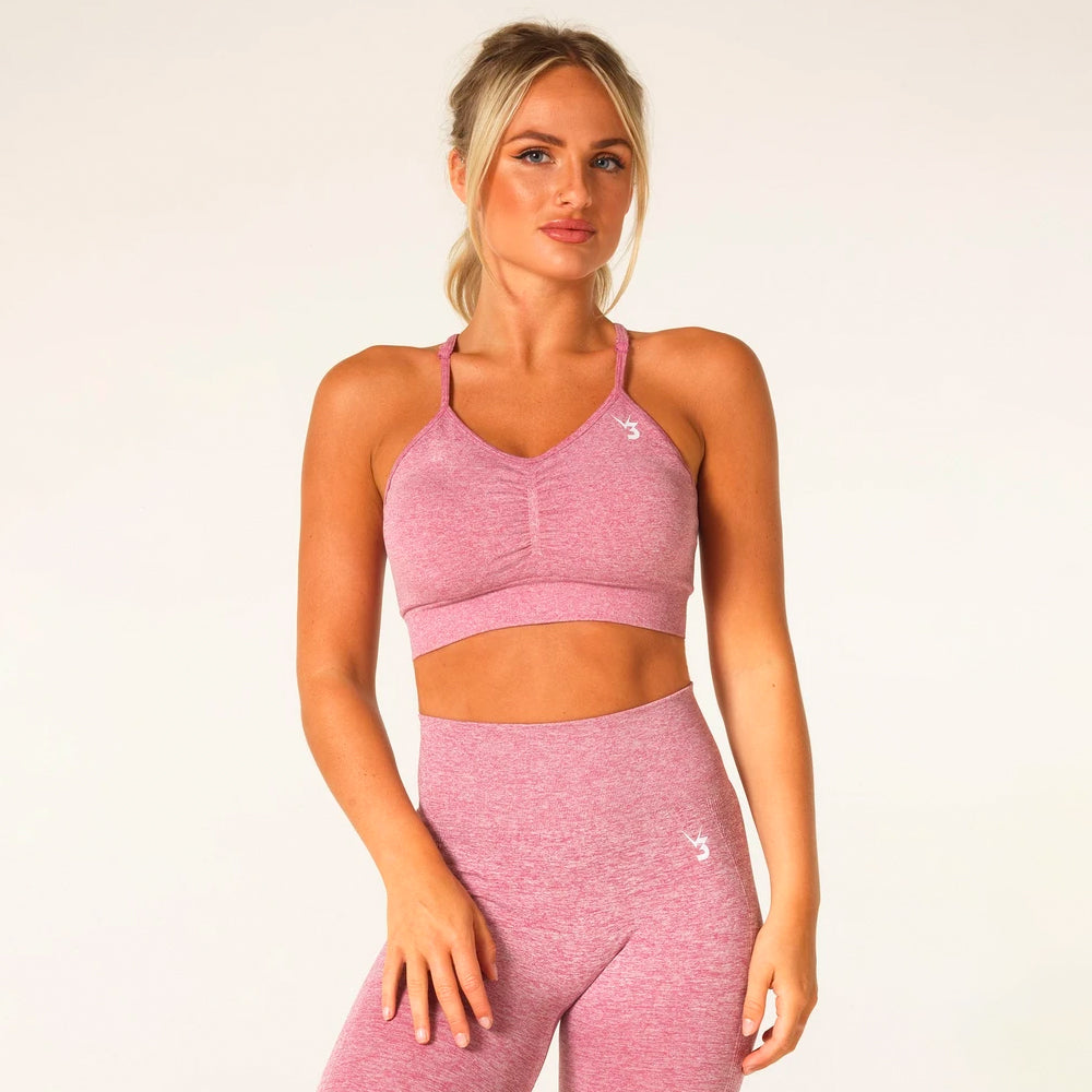 V3 Apparel Define Seamless Scrunch Sports-BH - Pink