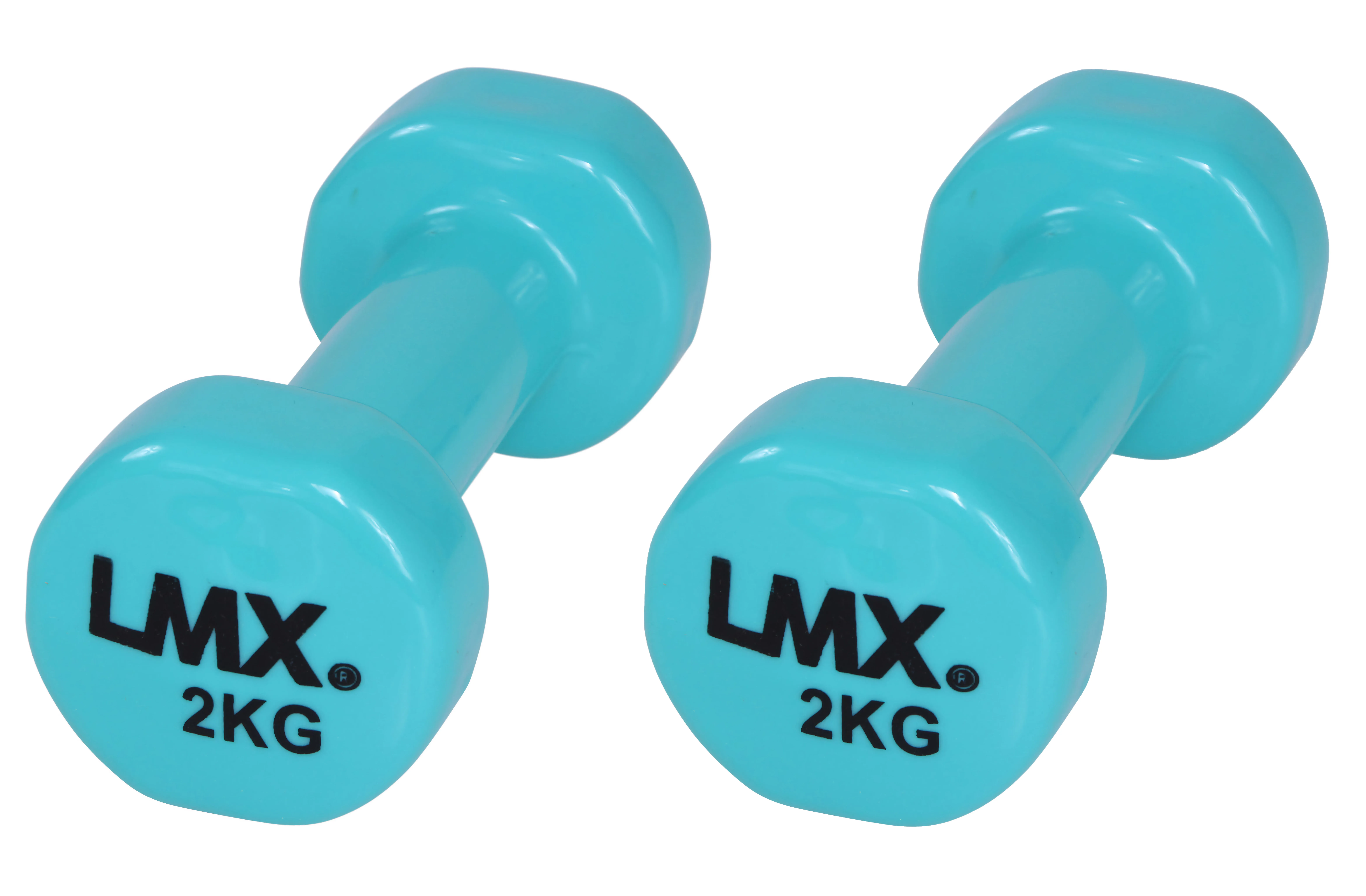 Lmx Vinyl Håndvægte 2 Kg Lyseblå Sæt
